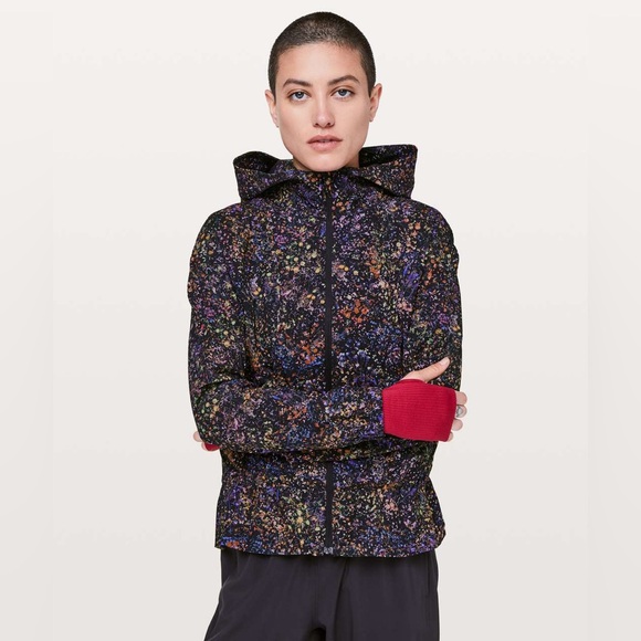 lululemon athletica Jackets & Blazers - NWOT Lululemon Pack It Up Jacket- Flowerescent Multi Floral Packable Rain Shell